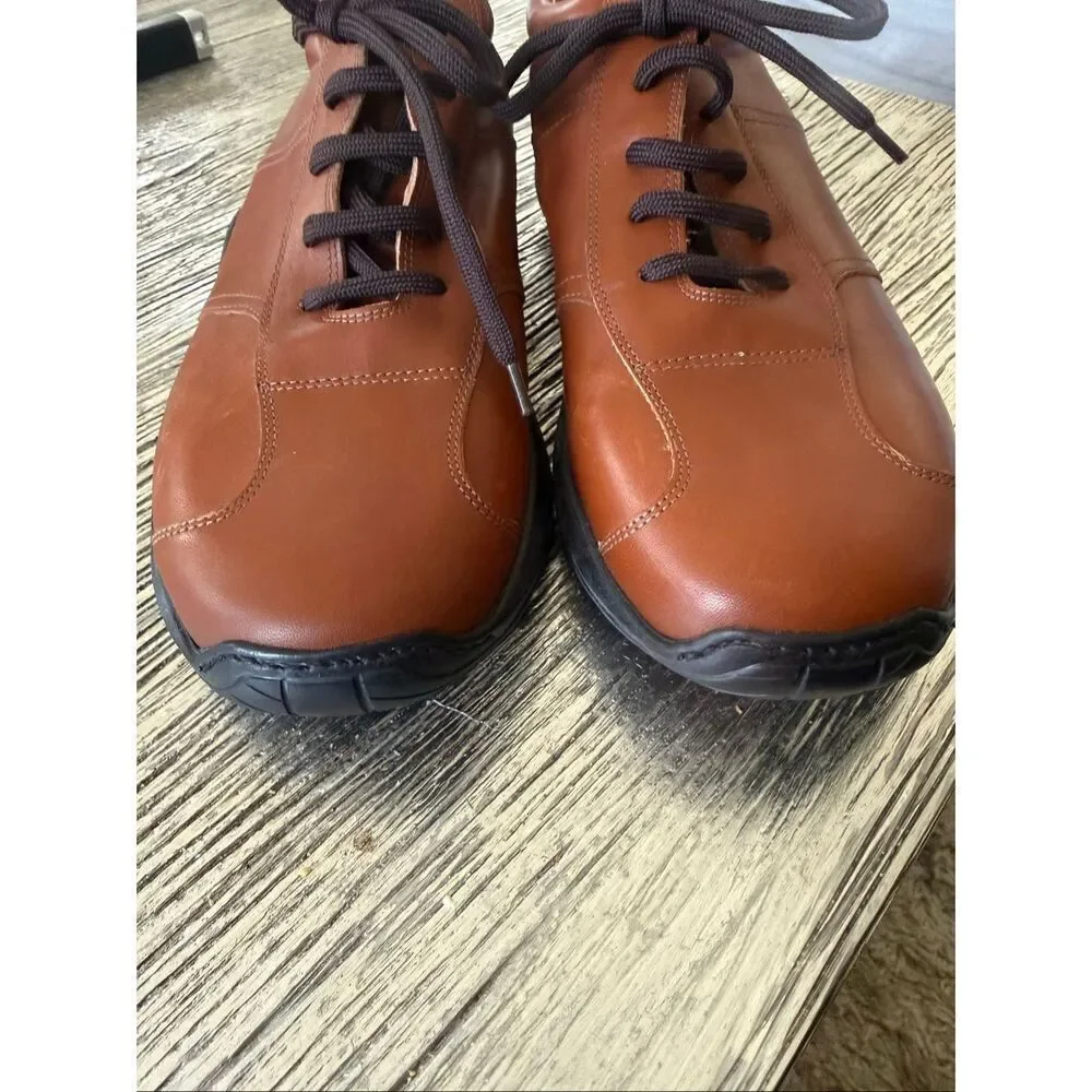Coach Mens Brown Leather Packard Lace Up Driving Shoe sz 10 NWOT